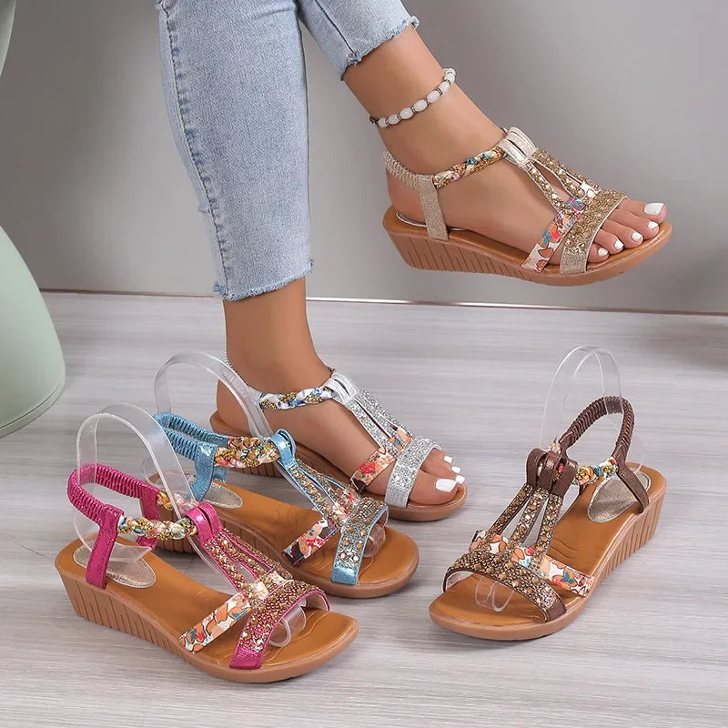 CHLOE | Zomer sandalen met sleehak