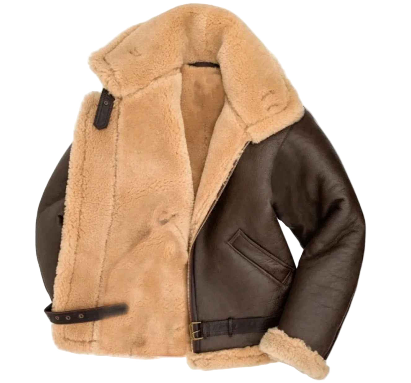 Shearling Aviator Jacket | Genuine Sheepskin with Adjustable Fit 3