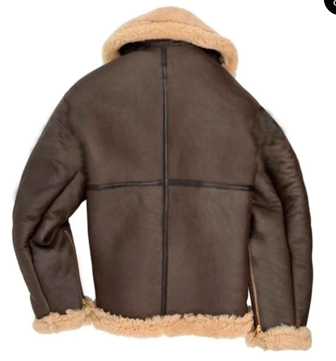 Shearling Aviator Jacket | Genuine Sheepskin with Adjustable Fit 4