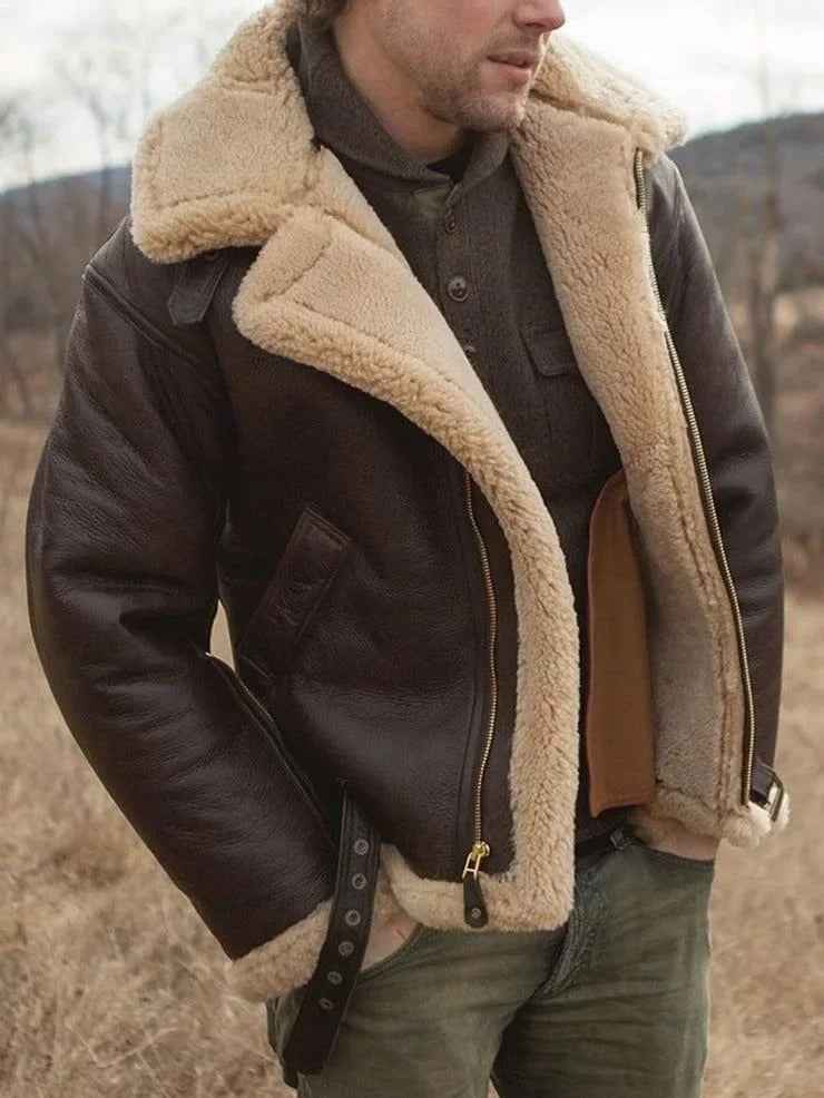 Shearling Aviator Jacket | Genuine Sheepskin with Adjustable Fit 6