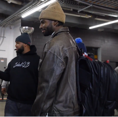 Black Leather Patented Carry-on Bag (XL Design)