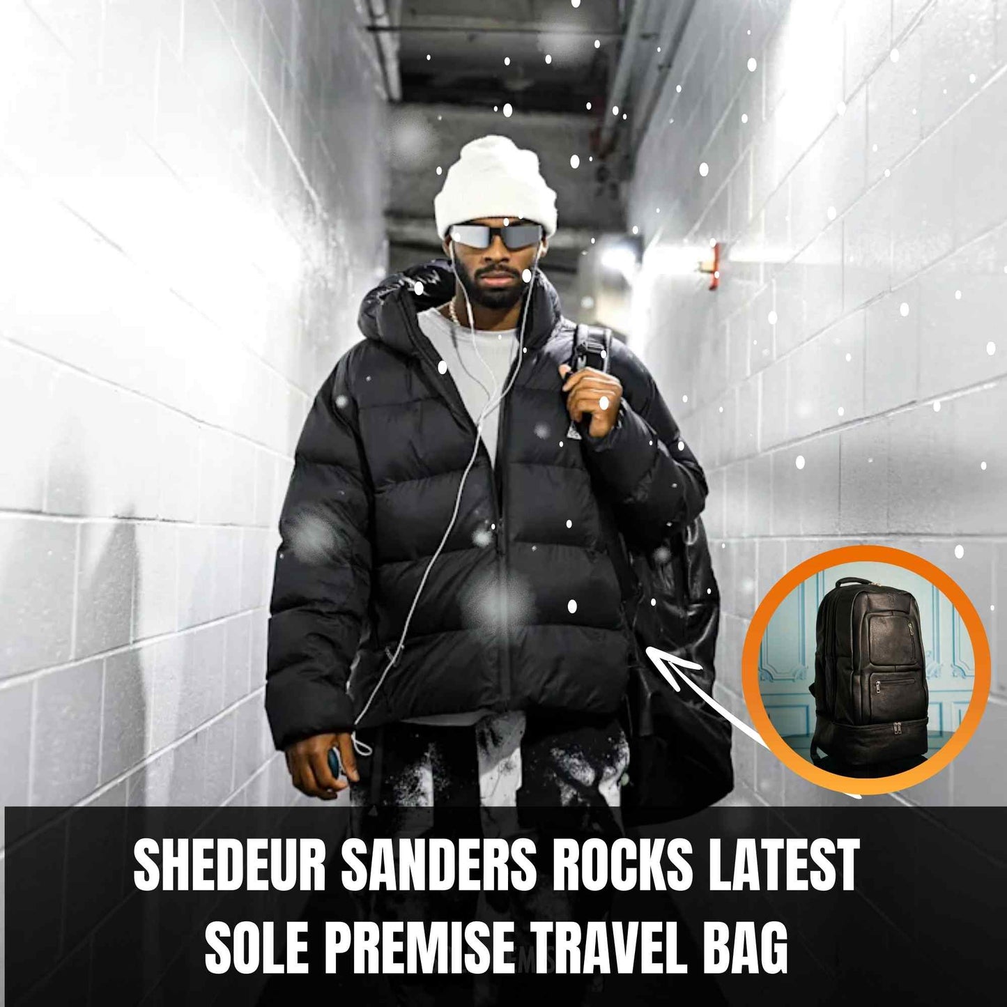 Black Leather Patented Carry-on Bag (XL Design)