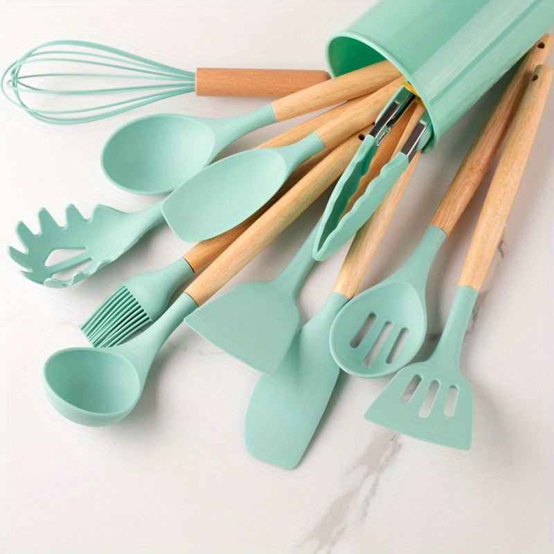 Silicone Kitchen Utensil Set | Heat-Resistant Cooking Tools for Non-Stick Cookware 4
