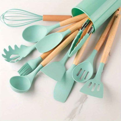 Silicone Kitchen Utensil Set | Heat-Resistant Cooking Tools for Non-Stick Cookware 4