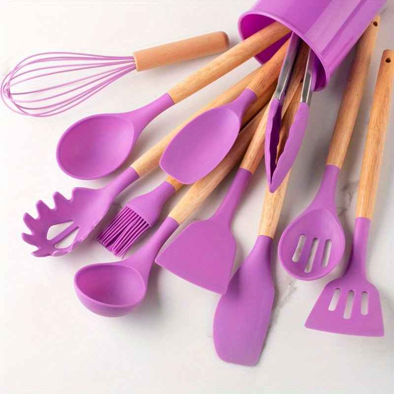 Silicone Kitchen Utensil Set | Heat-Resistant Cooking Tools for Non-Stick Cookware 5