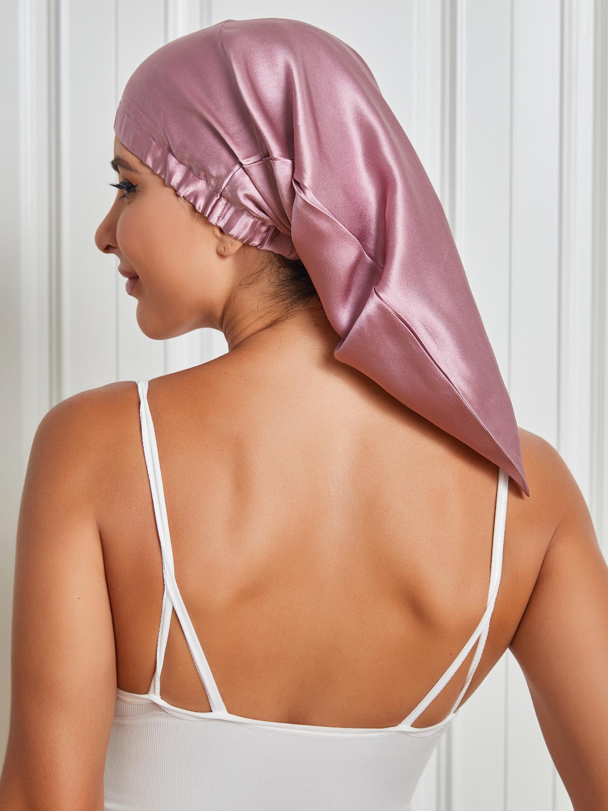 Silk Bonnet for Sleeping | 100% Mulberry Silk Sleep Cap for Curly Hair 0