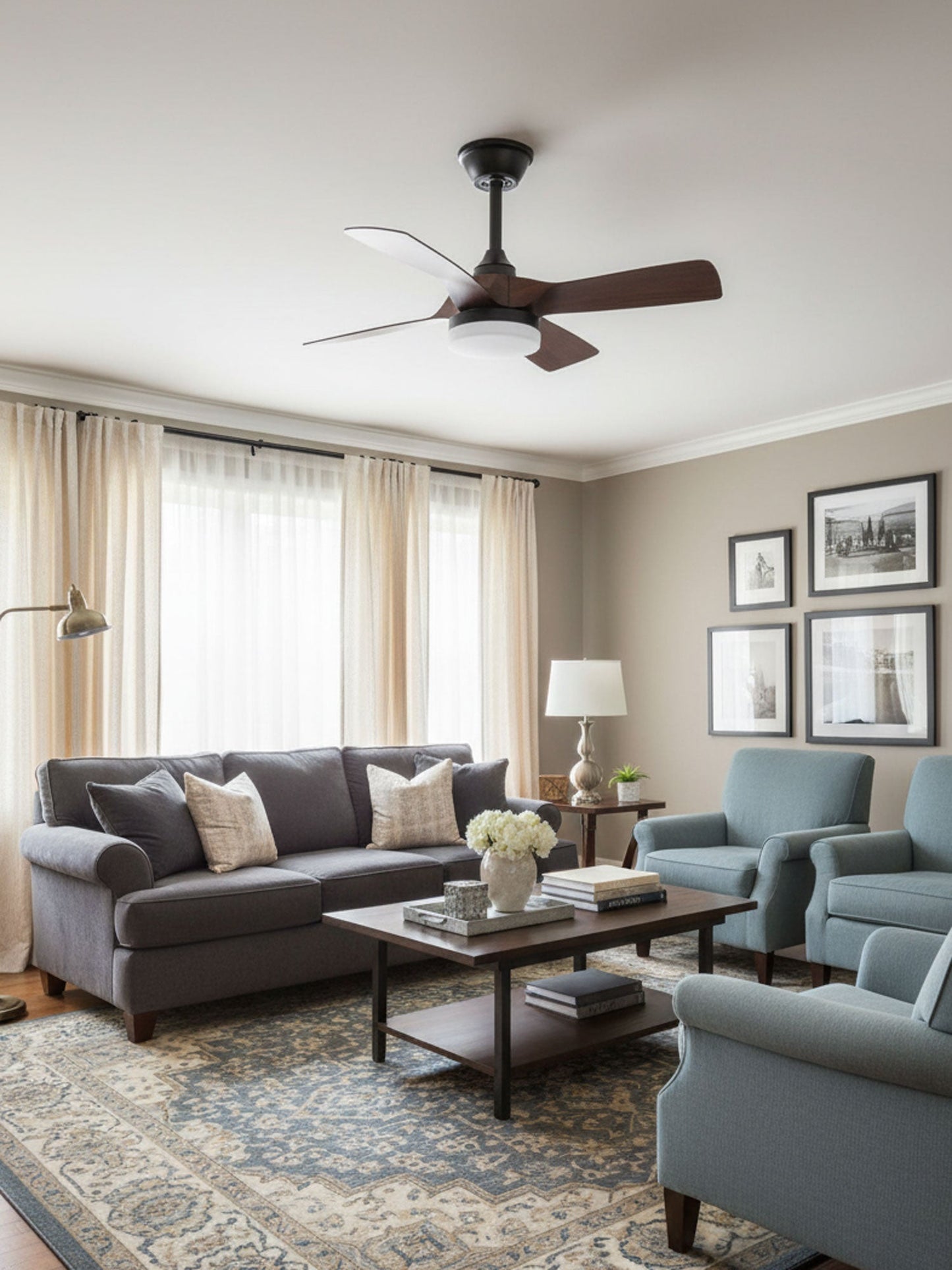 Silven Curve | Ceiling Fan Light with Integrated LED and Variable Speed 5
