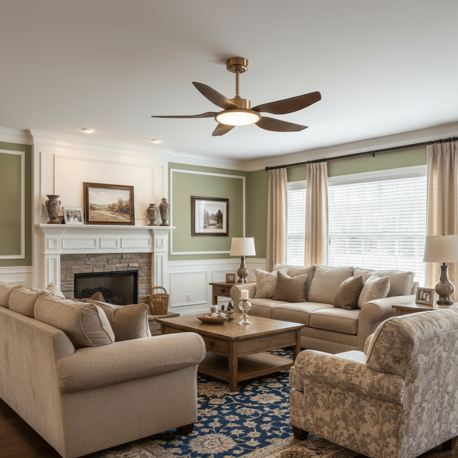 Sirocco Breeze | Ceiling Fan Light with Integrated LED and Walnut Blades 5