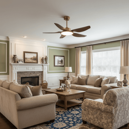 Sirocco Breeze | Ceiling Fan Light with Integrated LED and Walnut Blades 5