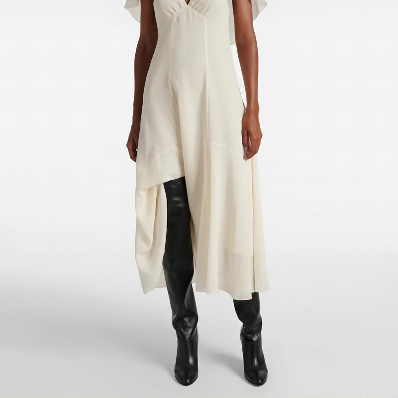 Sorte støvler over kneet | Premium ekte skinn med spiss tå-design