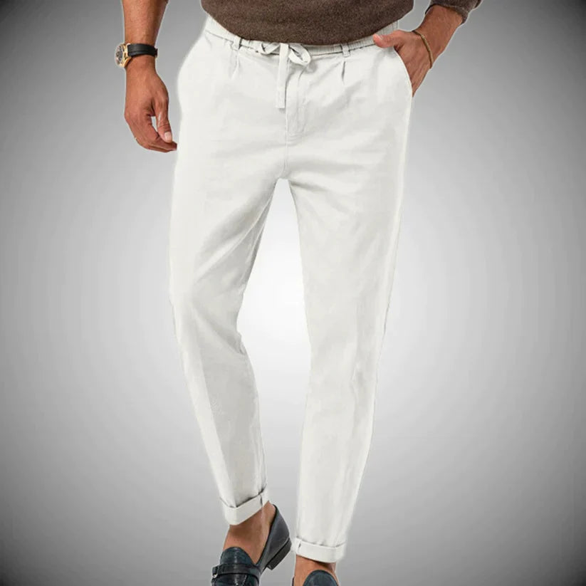 Slim-Fit Men's Linen Trousers | Lightweight & Breathable All-Season Comfort 5