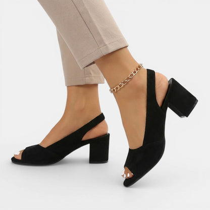 Slingback Heels | Modern Colourblock Design with Adjustable Fit 3