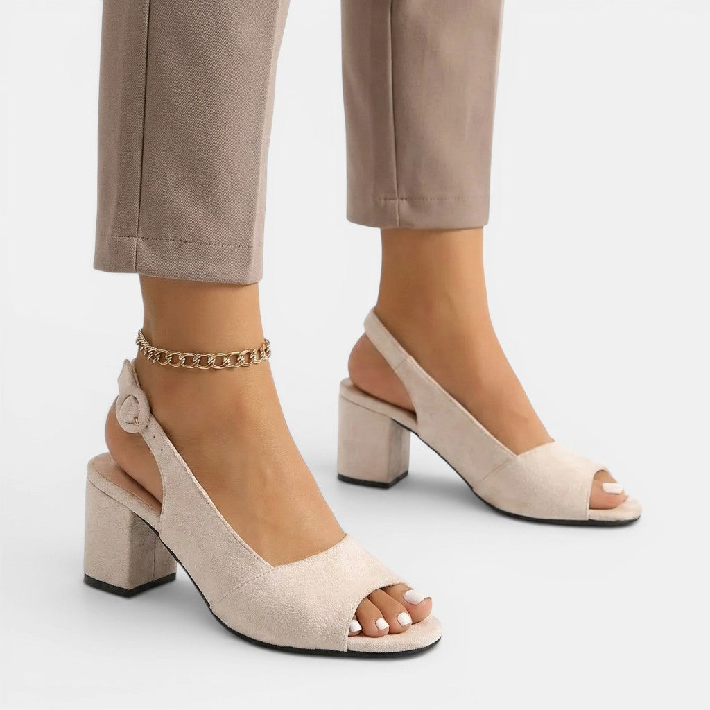 Slingback Heels | Modern Colourblock Design with Adjustable Fit 4