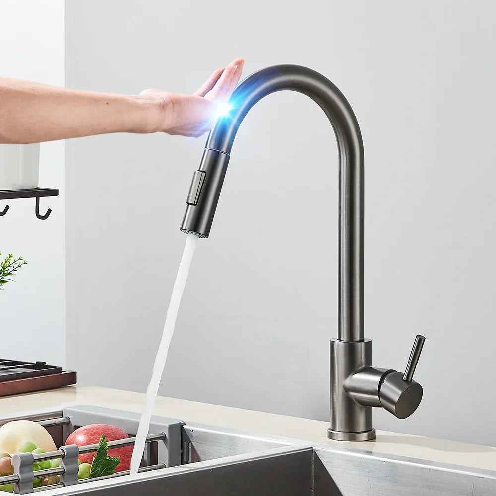 Smart Kitchen Faucet | Touch Control with Pull-Out Sprayer Nozzle 2