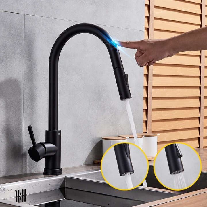 Smart Kitchen Faucet | Touch Control with Pull-Out Sprayer Nozzle 3