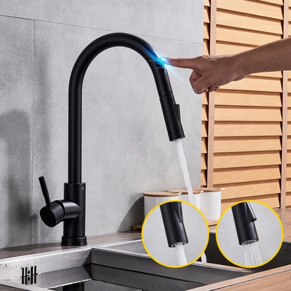 Smart Kitchen Faucet | Touch Control with Pull-Out Sprayer Nozzle 3