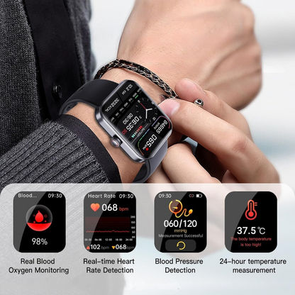 Smartwatch | Non-Invasive Glucose Tracker with Heart Rate Monitor 3