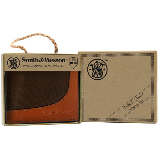 Smith & W vaxad canvas bi-fold plånbok