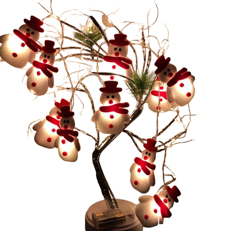 Snowman Christmas Tree Lights | Playful Hanging Ornaments for Holiday Decor 0