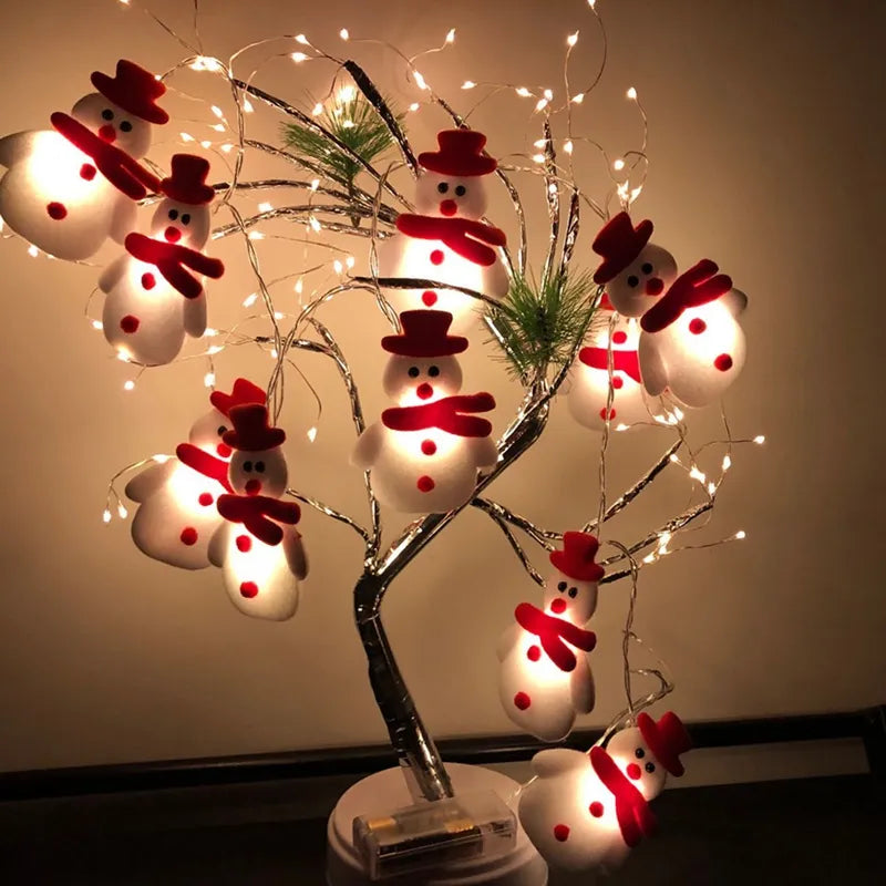 Snowman Christmas Tree Lights | Playful Hanging Ornaments for Holiday Decor 1