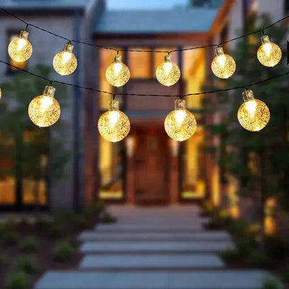 Solar-Powered Outdoor String Lights | Weather Resistant LED Garland 3