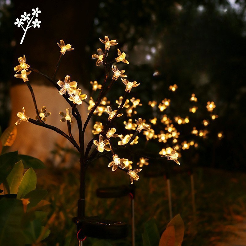 Solar Garden Lights | 6-Pack with 15 Warm White LEDs for Outdoor Decor 0