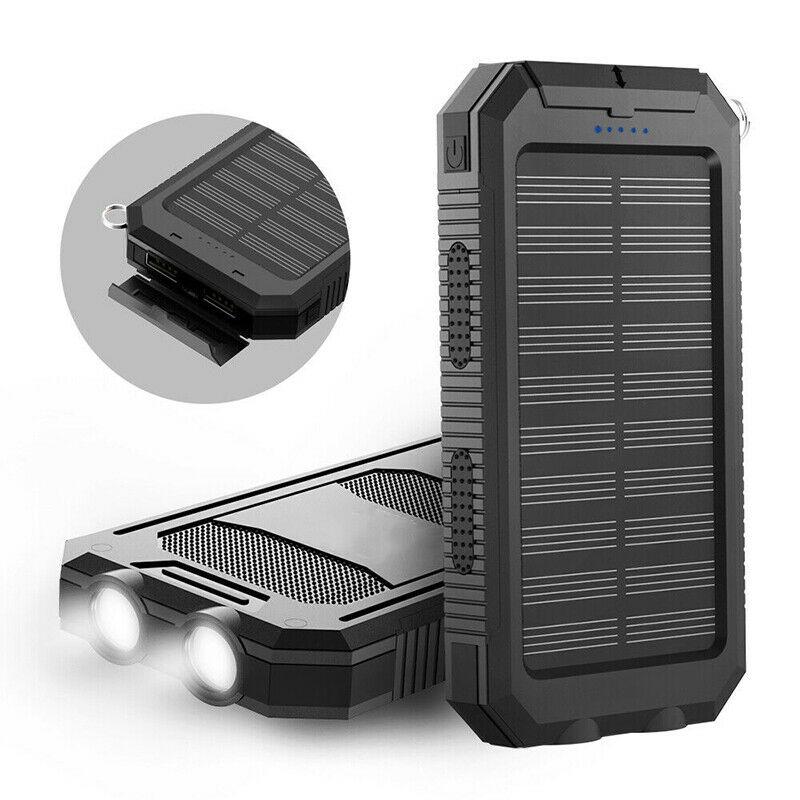 Solar Power Bank | 500000mAh Waterproof Portable Charger with Dual USB Ports 0