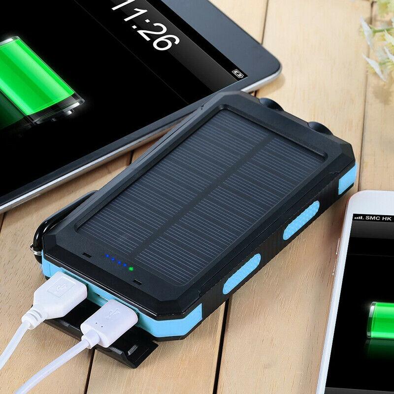 Solar Power Bank | 500000mAh Waterproof Portable Charger with Dual USB Ports 1