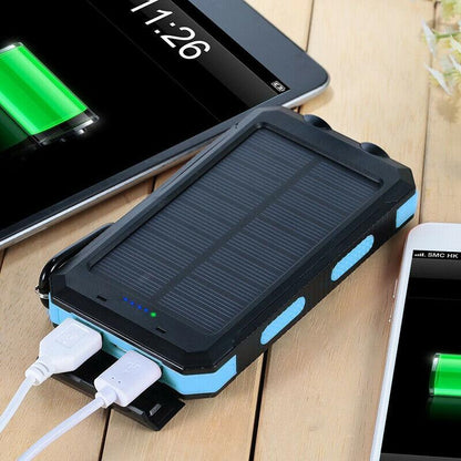 Solar Power Bank | 500000mAh Waterproof Portable Charger with Dual USB Ports 1