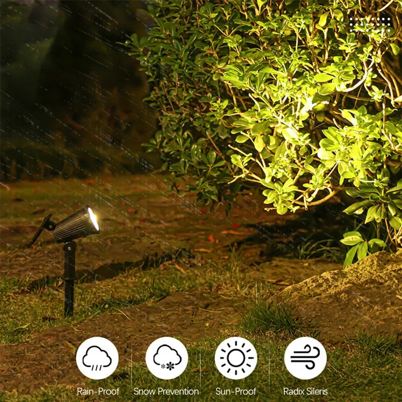 Solar Powered Garden Spotlight | 9 Color LED Outdoor Lighting 2
