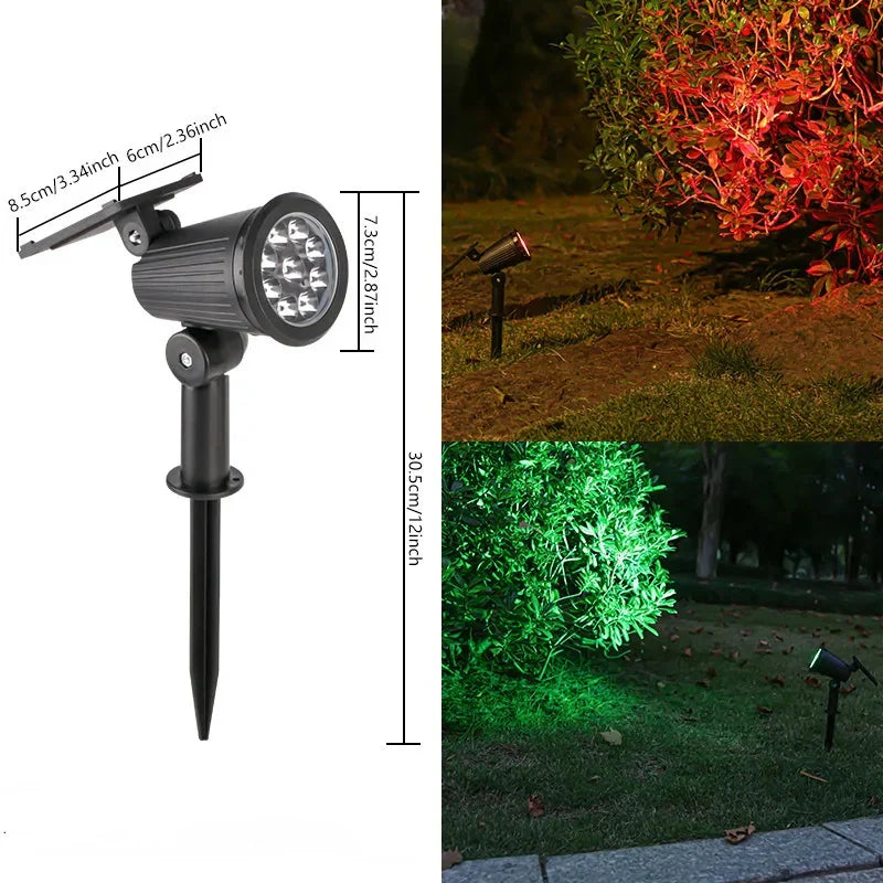 Solar Powered Garden Spotlight | 9 Color LED Outdoor Lighting 3