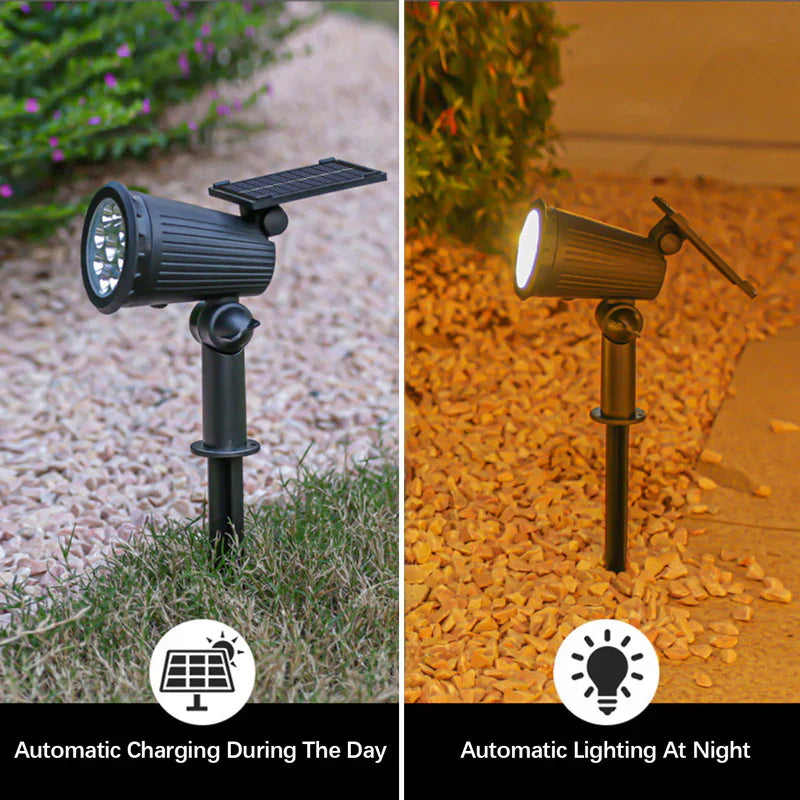 Solar Powered Garden Spotlight | 9 Color LED Outdoor Lighting 4