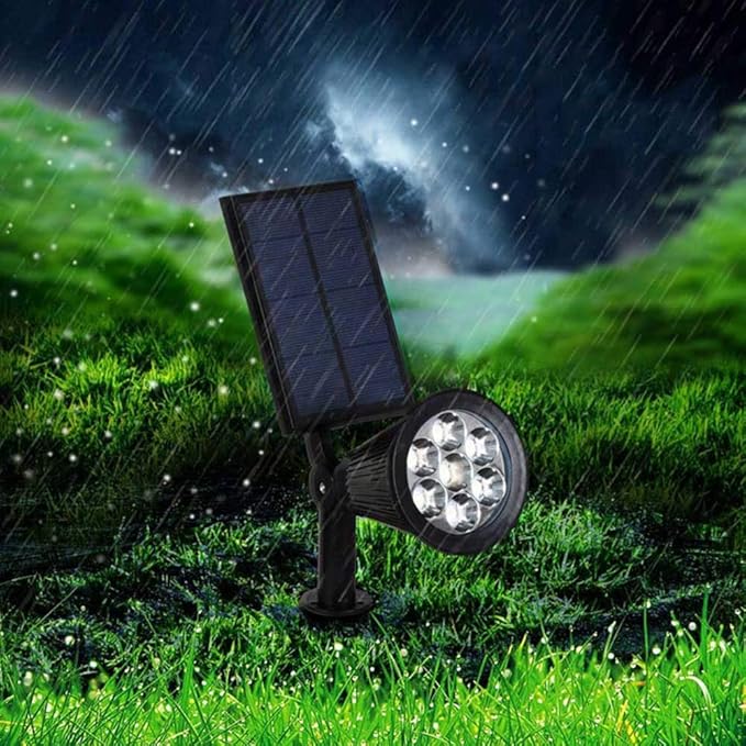 Solar Powered Garden Spotlight | 9 Color LED Outdoor Lighting 7