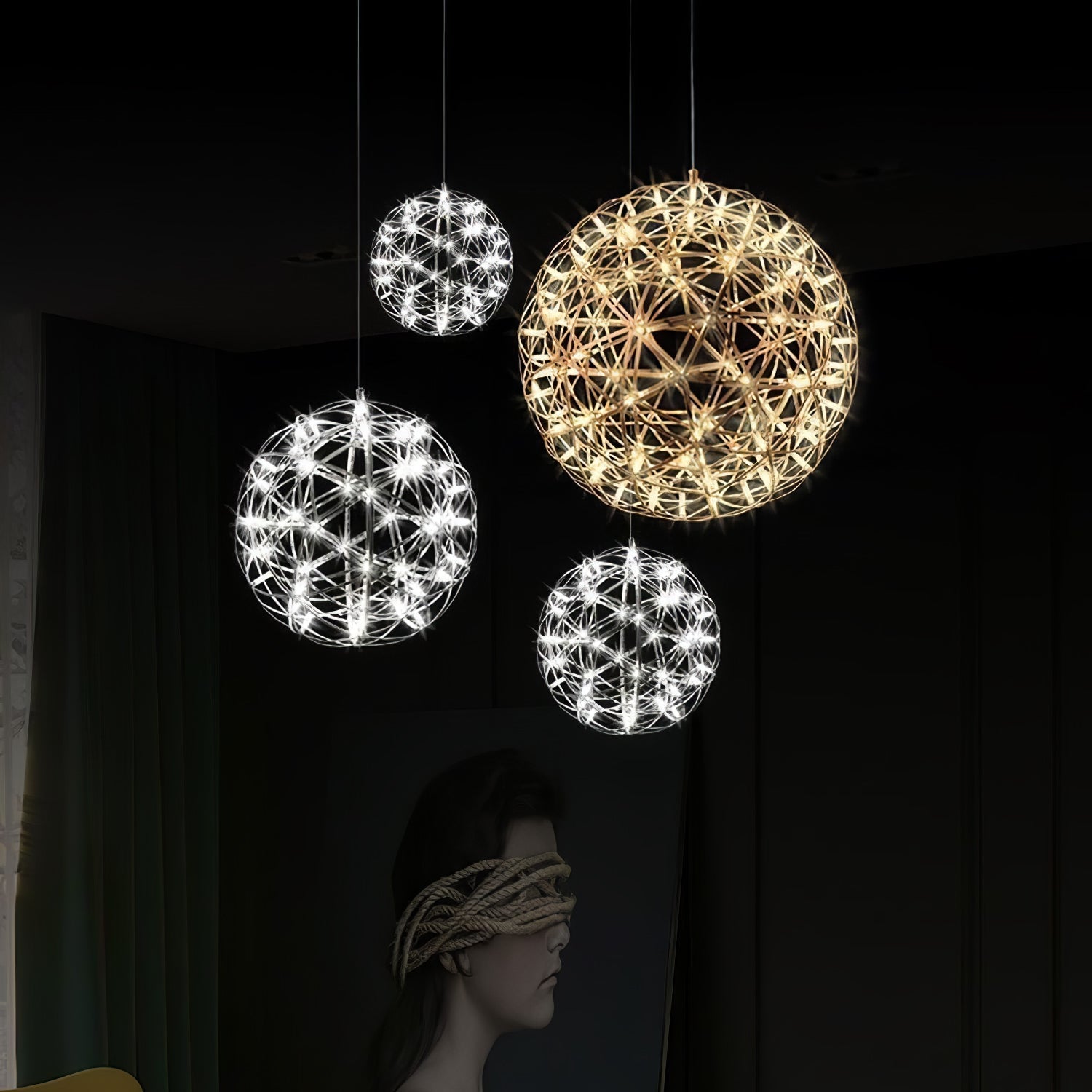 Spark Ball Pendant Light | Elegant Sphere Design with LED Illumination 5
