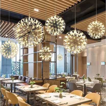 Spark Ball Pendant Light | Elegant Sphere Design with LED Illumination 7