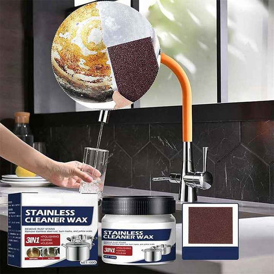 Stainless Steel Cleaning Paste | Eco-Friendly Stain Remover for Shine 0