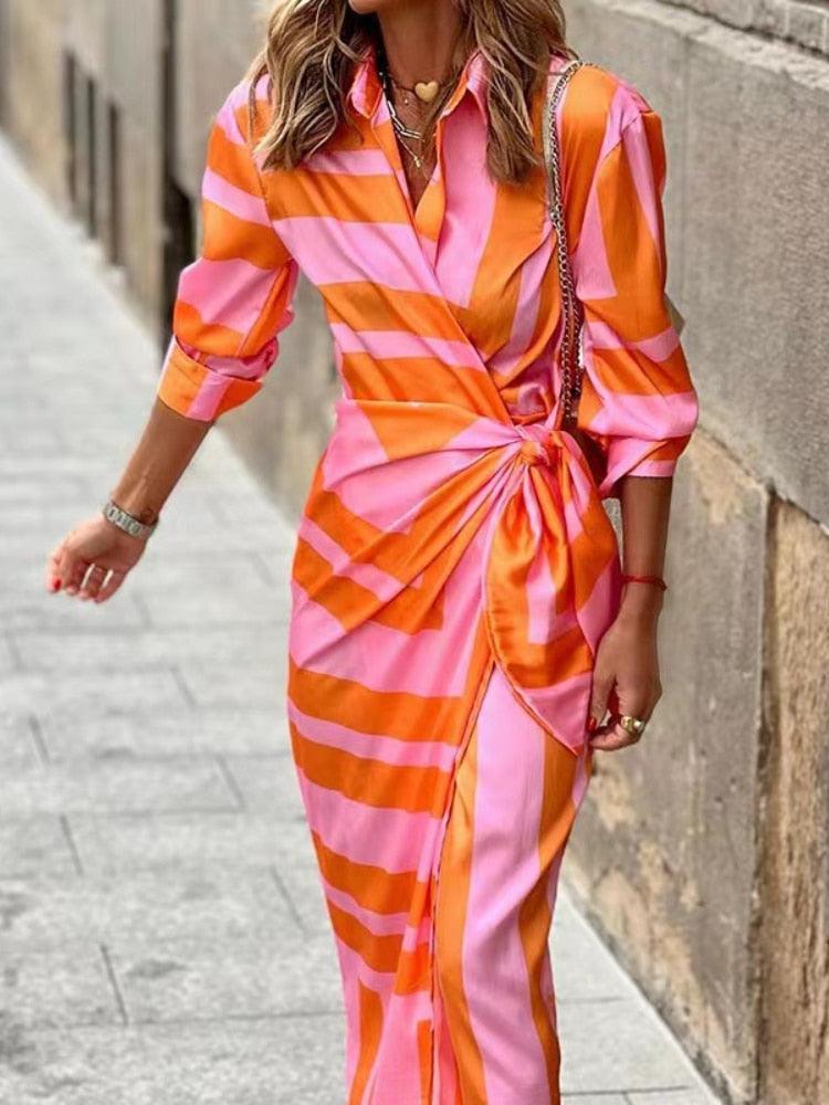 Striped Wrap Maxi Dress | Lightweight and Flowy Summer Essential 0