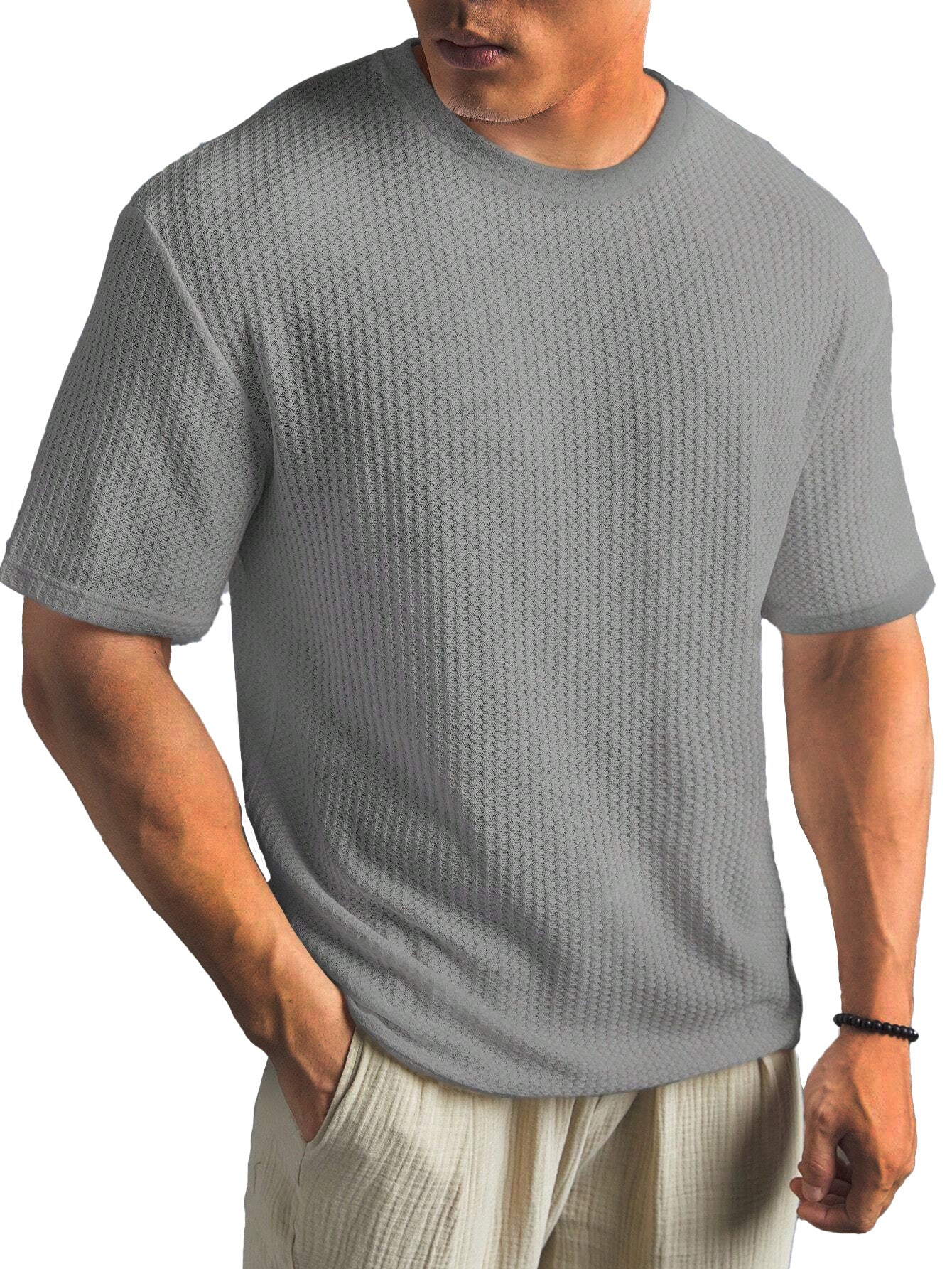 Structured Short Sleeve Shirt | Soft Textured Fabric for Everyday Elegance 7