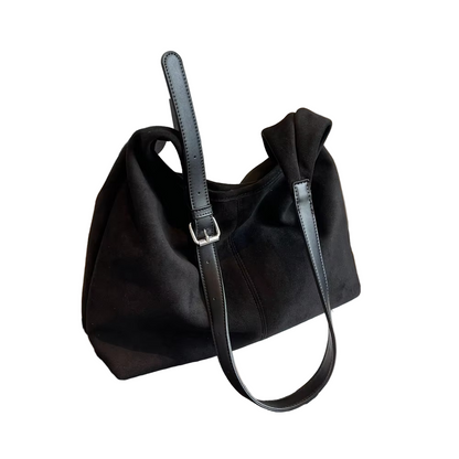 Suede Handbag | Elegant Trunk Design with Adjustable Strap and Spacious Capacity 4