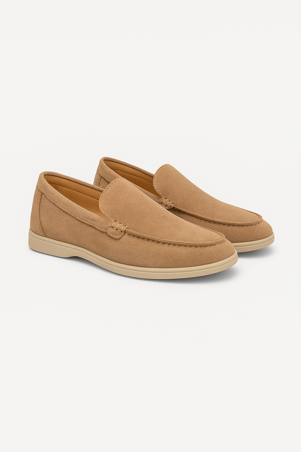 Suede Loafers for Women | Flexible Slip-On Design with Rubber Sole 0