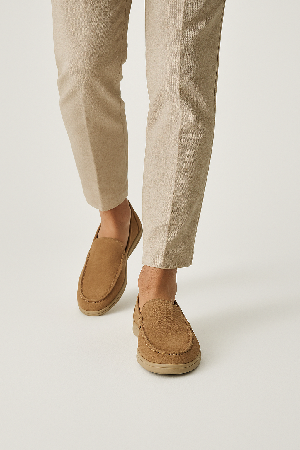 Suede Loafers for Women | Flexible Slip-On Design with Rubber Sole 1