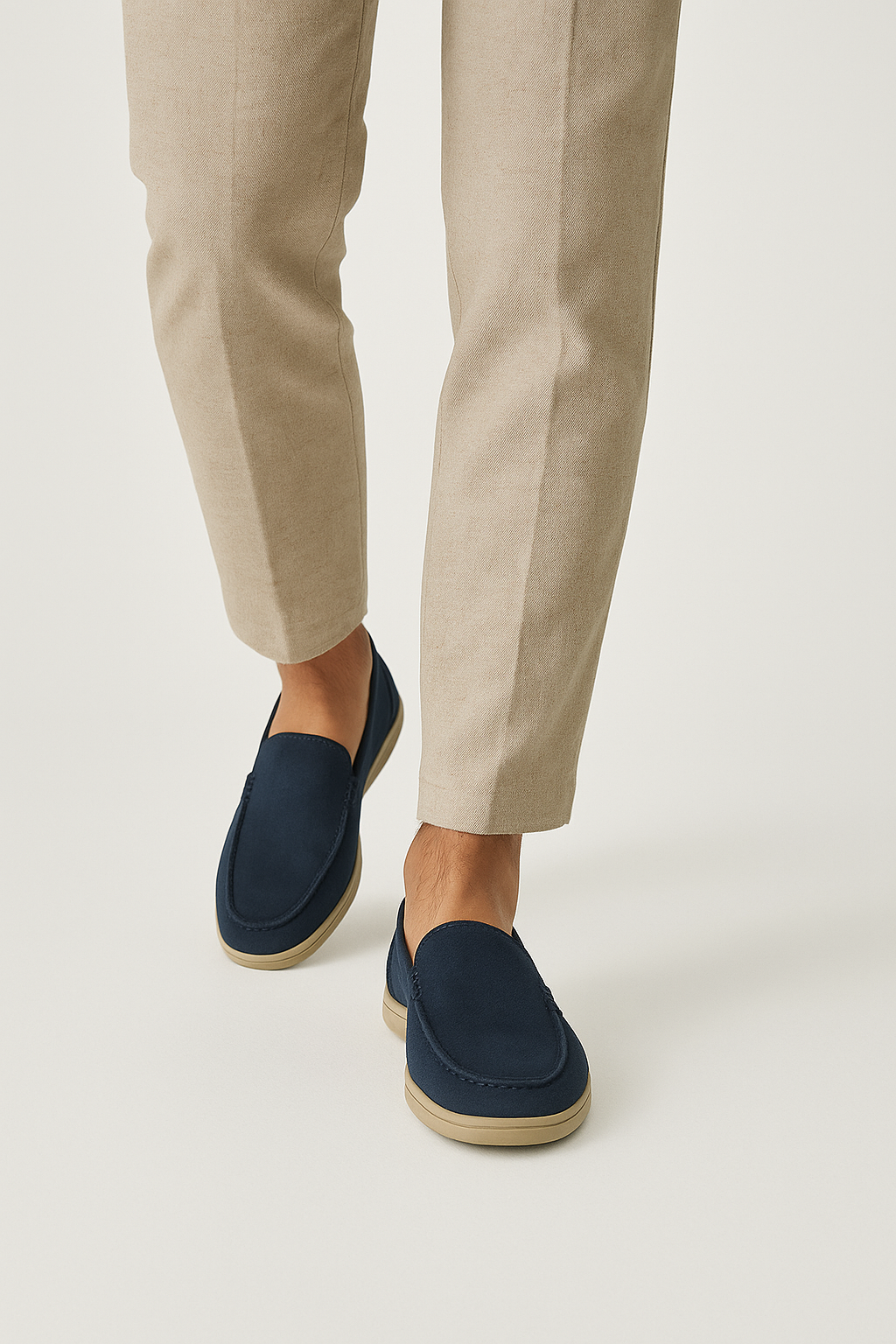 Suede Loafers for Women | Flexible Slip-On Design with Rubber Sole 2