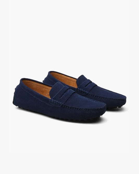 Suede Moccasin Loafer | Soft Comfort with Classic Penny Detail & Grip Sole 0