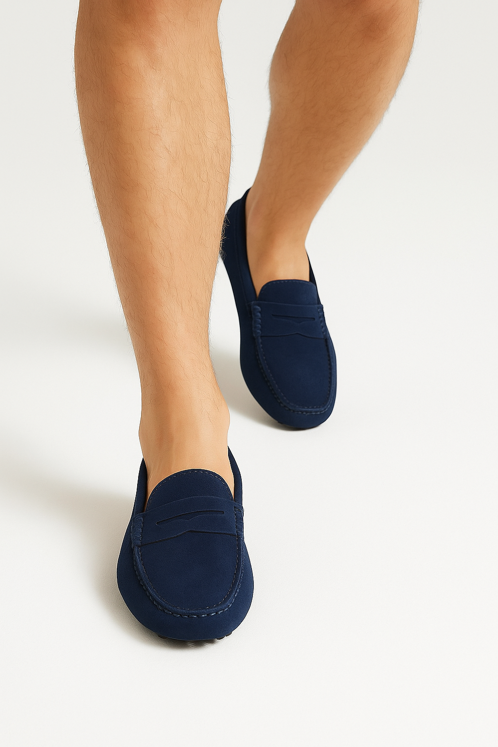 Suede Moccasin Loafer | Soft Comfort with Classic Penny Detail & Grip Sole 1
