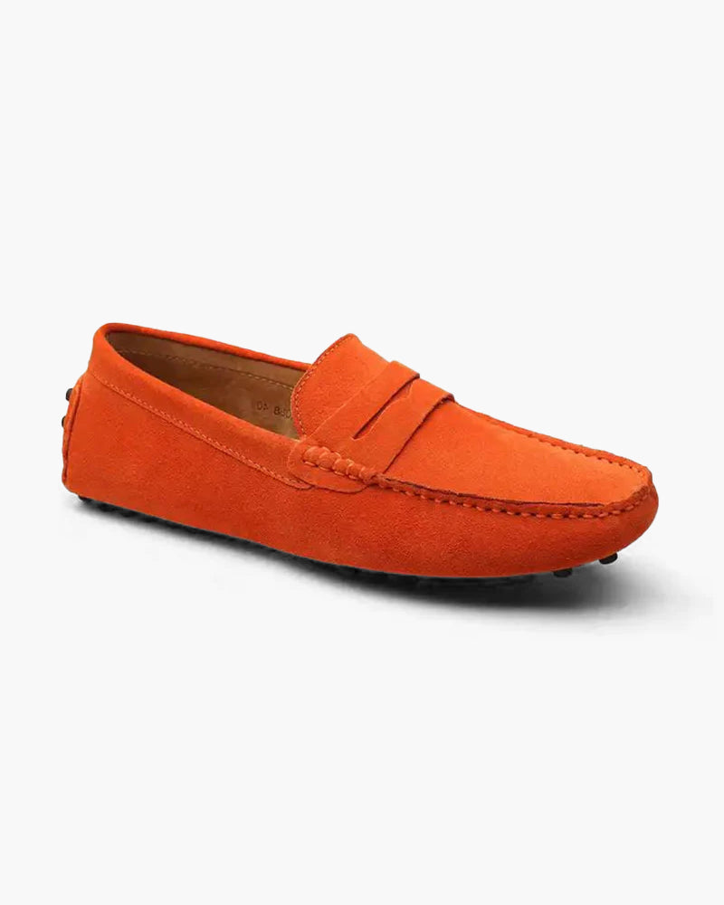 Suede Moccasin Loafer | Soft Comfort with Classic Penny Detail & Grip Sole 11