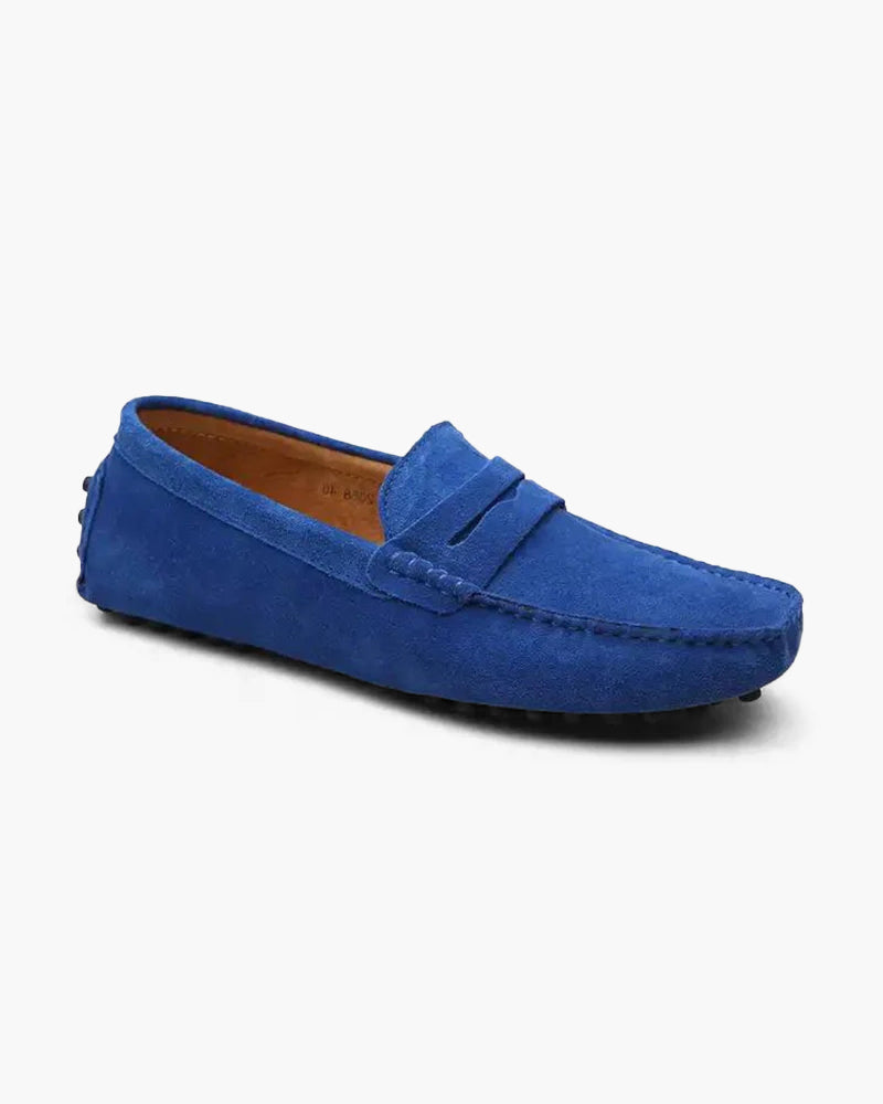 Suede Moccasin Loafer | Soft Comfort with Classic Penny Detail & Grip Sole 7