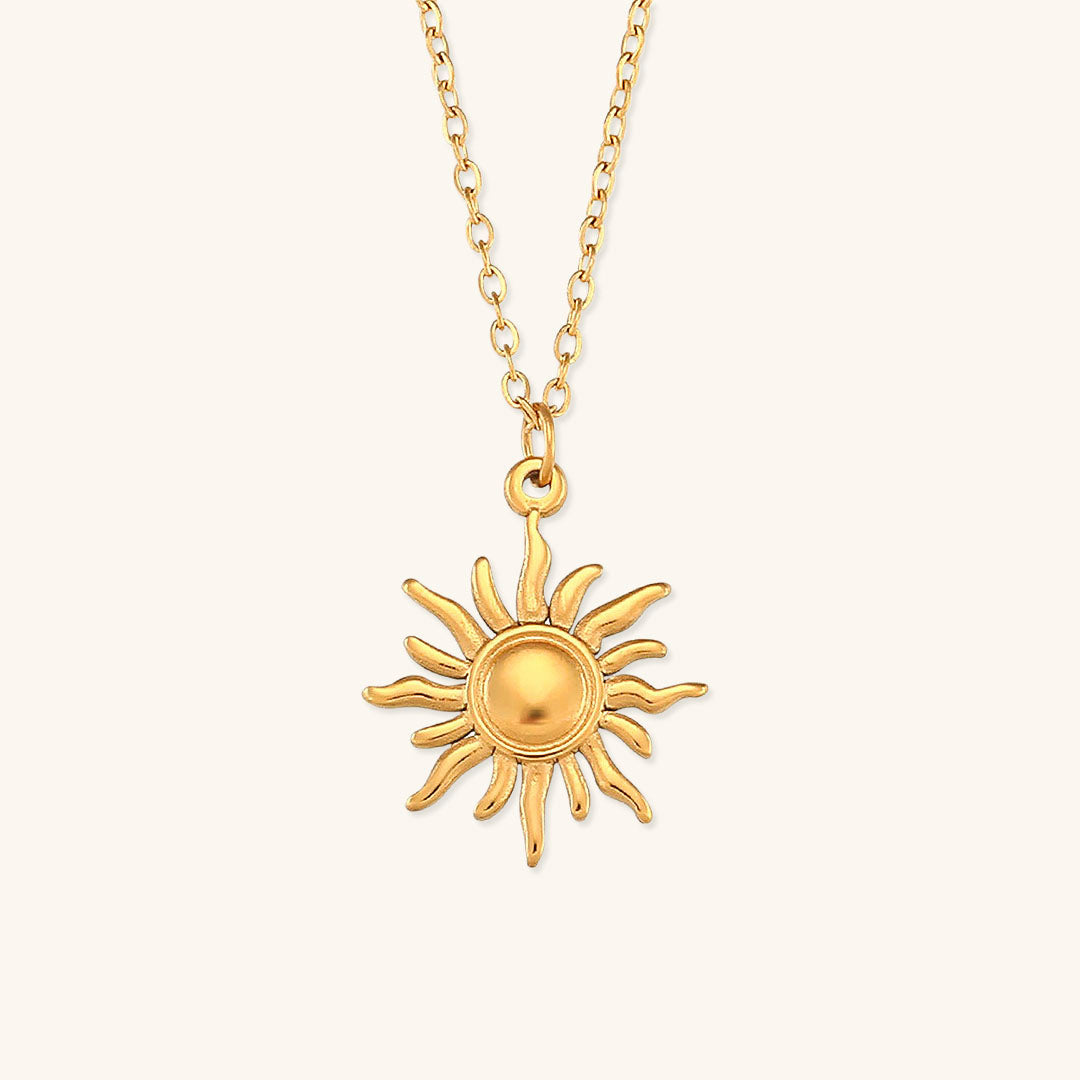 Sun-Inspired Necklace | Ethically Sourced 18K Gold Finish with Timeless Elegance 0
