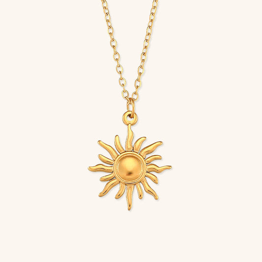 Sun-Inspired Necklace | Ethically Sourced 18K Gold Finish with Timeless Elegance 0