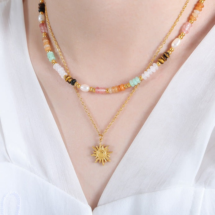 Sun-Inspired Necklace | Ethically Sourced 18K Gold Finish with Timeless Elegance 1