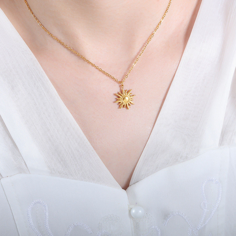 Sun-Inspired Necklace | Ethically Sourced 18K Gold Finish with Timeless Elegance 4